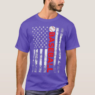 American Flag Baseball Team Gift 283 T-Shirt