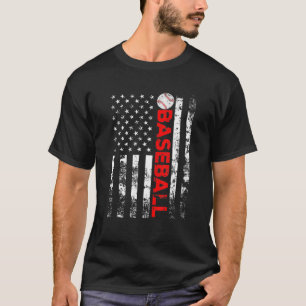 American Flag Baseball Team Gift T-Shirt