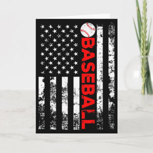 American Flag Baseball Team Gift T Shirt_8  Card