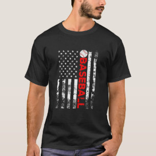 American Flag Baseball Team T-Shirt