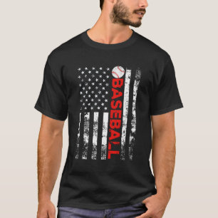 American Flag Baseball Team T-Shirt