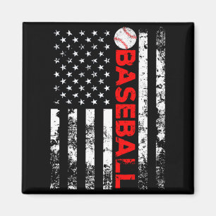 American Flag Baseball Team T Shirt_1 Magnet