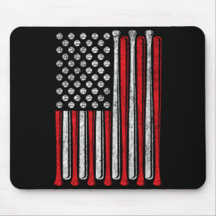 American Flag Baseball Team Vintage Funny Boy T Sh Mouse Pad