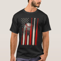American Flag Baseball USA Vintage Baseball Sport