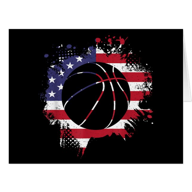 American Flag Basketball Player  (Front Horizontal)