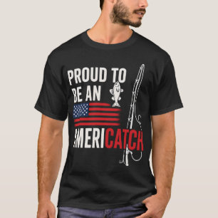 American Flag Bass Fishing Patriotic USA Angler 4t T-Shirt