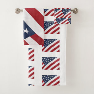 American Flag Bath Towel Set
