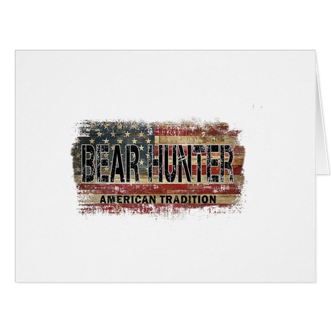 American Flag Bear Hunter (Front Horizontal)