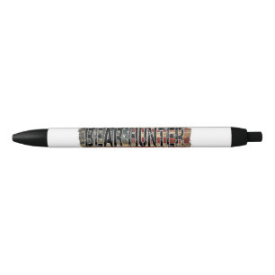 American Flag Bear Hunter Black Ink Pen