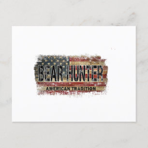 American Flag Bear Hunter Enclosure Card