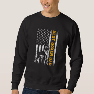 American Flag Best Boxer Dad Ever Dog Dad Sweatshirt