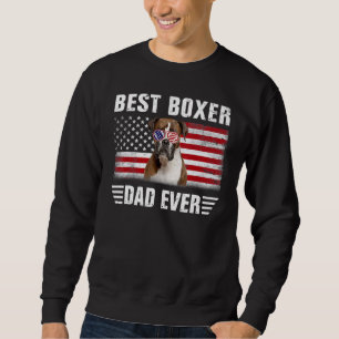 American Flag Best Boxer Dad Ever Dog Sweatshirt
