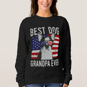 American Flag Best Dog Grandpa Ever Boston Terrier Sweatshirt
