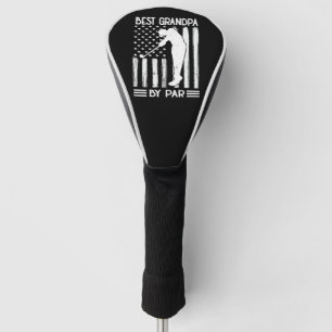 American Flag Best Grandpa By Par  Golf Head Cover