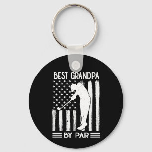 American Flag  Best Grandpa By Par Keychain