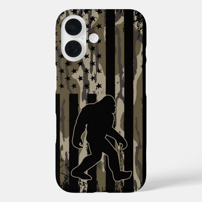American Flag Bigfoot Bottom Land Camo Case-Mate iPhone Case (Back)