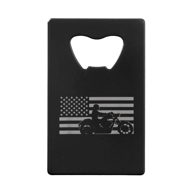 American Flag Biker Motorcycle Short Sleeve (Devant)