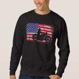 American Flag Biker Motorcycle Sweatshirt