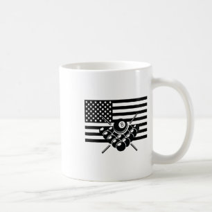 American Flag Billiards Apparel - Billiards Coffee Mug