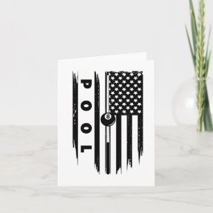 American Flag Billiards Pool Player Apparel - Bill Card