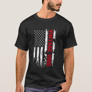American flag birth year 1986 for birthday T-Shirt