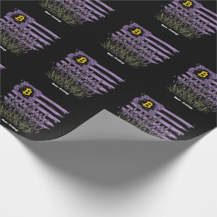 American Flag Bitcoin BTC Revolution Funny Crypto Wrapping Paper