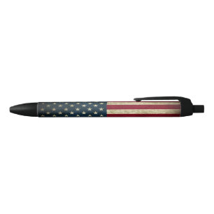 American Flag Black Ink Pen