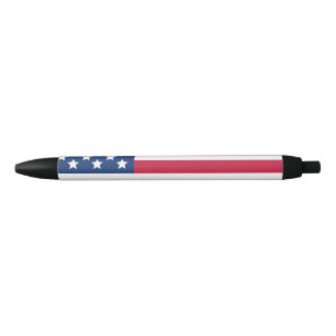American Flag Black Ink Pen