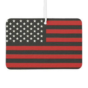 American Flag Black Red White Air Freshener