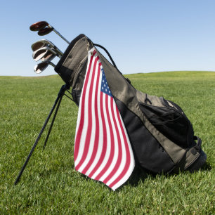 American Flag Blurred Golf Towel