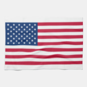 American Flag Blurred Kitchen Towel