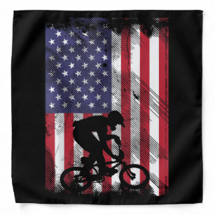 American Flag BMX Biker Bicycle Cycling Patriotic Bandana
