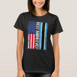 American Flag Botswana Flag Best Mimi Ever Family T-Shirt