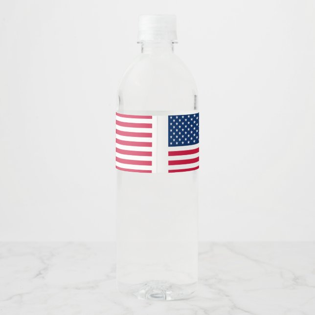 American Flag Bottle Labels (Back)