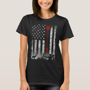 American Flag Bow Hunting Patriotic Design On Byck T-Shirt