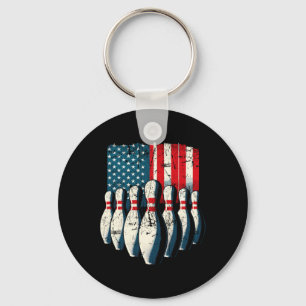 American Flag Bowling Keychain