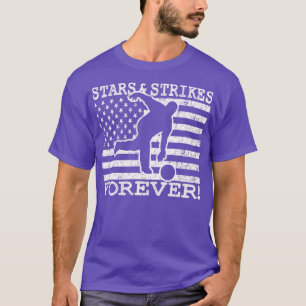 American Flag Bowling USA Patriotic Bowler Stars a T-Shirt