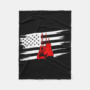 American Flag Boxing Apparel - Boxing Fleece Blanket