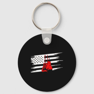 American Flag Boxing Apparel - Boxing  Keychain