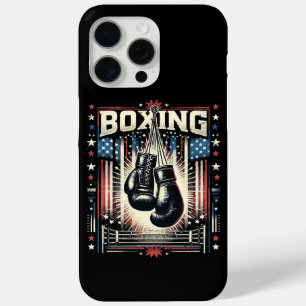 American Flag Boxing Distressed - Boxer Vintage Bo iPhone 15 Pro Max Case
