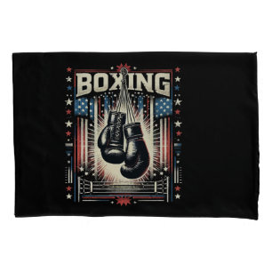 American Flag Boxing Distressed - Boxer Vintage Bo Pillowcase