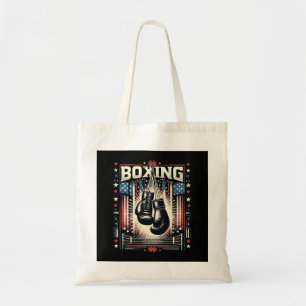 American Flag Boxing Distressed - Boxer Vintage Bo Tote Bag