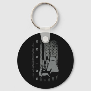 American Flag Boxing For Women Kids Men  Keychain