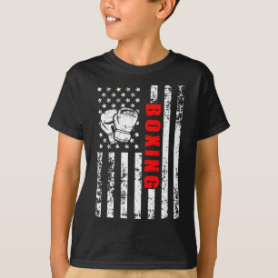 American Flag Boxing Patriotic Boxing T-Shirt