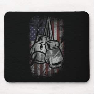 American Flag Boxing Shirts For Men Women Fourth O Mouse Pad