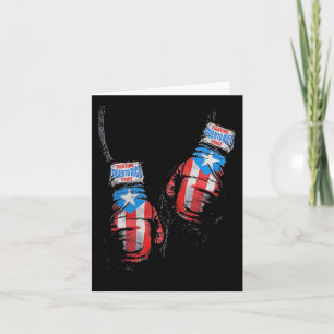 American Flag Boxing Usa Gloves Gym Boxer Fitness  Card