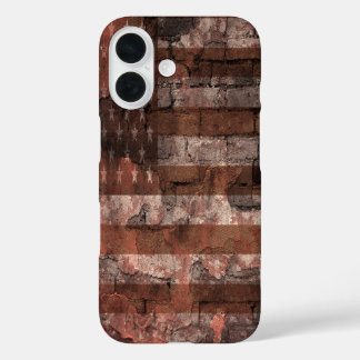 American Flag Brick Wall iPhone 16 Case