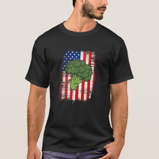American Flag Broccoli Farmers Love Growing Brocco T-Shirt