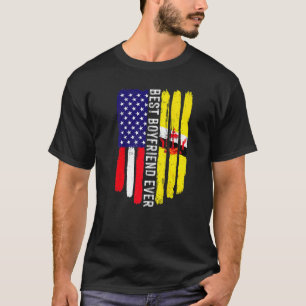 American Flag & Brunei Flag Best Boyfriend Ever Fa T-Shirt