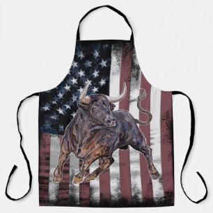 American Flag Bull Apron